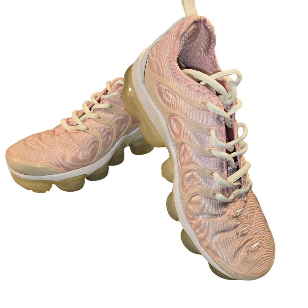 Nike Air VaporMax Plus Pink White Sneakers Womens 6.5 Running Shoes Low Top - Picture 8 of 11